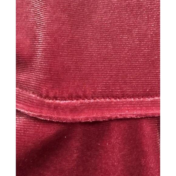 Baevely Pink Velvet Long Sleeve Button Front Top Shoulder Bow Coquette Blouse - Picture 6 of 7